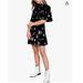 Free People Dresses | Free People Be My Baby Velvet Floral Print High Neck Mini Dress | Color: Black | Size: 4