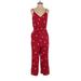 Ann Taylor LOFT Romper Plunge Sleeveless: Red Polka Dots Rompers - Women's Size Small Petite