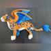 Disney Toys | Disney Store Elena Of Avalor Skylar Jaquin Jaguar Wings Large 14" Plush Animal | Color: Blue/Orange | Size: 14”