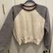 Madewell Tops | Nwot Madewell Rivet & Thread Crop Colorblock Sweatshirt Size Small | Color: Cream/Gray | Size: S