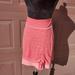 Athleta Skirts | Athleta Crossroads Burnout Skirt Size Small Watermelon Pink Double Layer Ruched | Color: Orange/Pink | Size: S