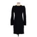 Gap Casual Dress - Sheath High Neck Long sleeves: Black Print Dresses - Women's Size Small