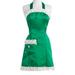 Anthropologie Other | Anthropologie Ruffles + Satin Apron Green + White Mom Gift Hostess Shower Nwt | Color: Green | Size: Os