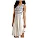 Anthropologie Dresses | Anthropologie Dolan Left Coast Sleeveless Pattern Woven Bodice-Knit Dress Sz Xs | Color: Blue/Gray | Size: Xs