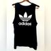 Adidas Tops | Adidas Originals Loose Trefoil Black Sheer Tank Top Large | Color: Black | Size: L