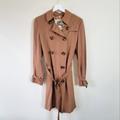 Burberry Jackets & Coats | Burberry Kensington Silk Trench Coat In Deep Camel Size 8 | Color: Brown/Tan | Size: 8