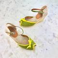 Coach Shoes | Coach Espadrille Wedge Sandals Size 7b | Color: Green/Yellow | Size: 7