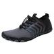 Shoes Trainers Men's Without Laces Men's Sports Shoes Indoor and Outdoor Fitness Shoes Outdoor Beach Shoes Wading Shoes Hiking Shoes Quick-Drying Wear-resistant Sneaker Socks Men's Cuffs, black, 9.5