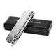 SDADS SW-1664 16 Holes Chromatic Harmonica C Key 64 Tones Mouth Organ with Storage Case and Cleaning Cloth for Kids & Adults