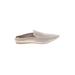 Steve Madden Mule/Clog: Slip-on Stacked Heel Casual Ivory Print Shoes - Women's Size 6 - Pointed Toe