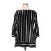 Suzanne Betro 3/4 Sleeve Top Black Boatneck Tops - Women's Size 2X