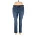 Lands' End Jeans - High Rise: Blue Bottoms - Women's Size 18 Petite - Medium Wash