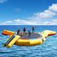 10 Feet Inflatable Water Trampoline with Slide Tube And Diving Pillow Bag Trampoline Jumping Platform Water Trampoline Water Park Suitable for Adults And Children interesting