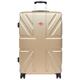 Hard Shell Luggage Union Jack Ergonomic 4 Wheel Spinner TSA Suitcase Bags Taupe (Large)