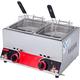 VVHUDA Professional Commercial Gas Fryer, Stainless Steel LPG Fryer, Adjustable Firepower, 22L Large Capacity Dual Fryer, With Baskets And Lid, Easy Clean Commercial Fryer small gift