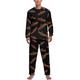 Cycling Makes Me Happy Soft Mens Pyjamas Set Comfortable Long Sleeve Loungewear Top And Bottoms Gifts L