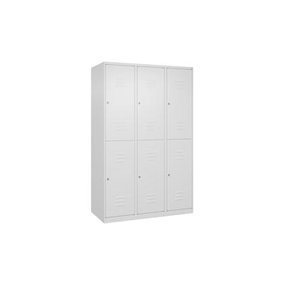 C+P Spind Classic PLUS, 6 Abteile, HxBxT 185x120x50cm, Zylinderschloss, Verkehrsweiß von PROREGAL Image