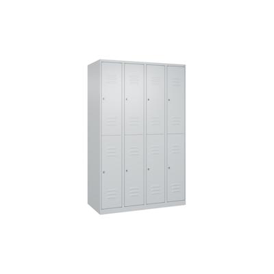 C+P Spind Classic PLUS, 8 Abteile, HxBxT 185x120x50cm, Zylinderschloss, Verkehrsweiß von PROREGAL Image