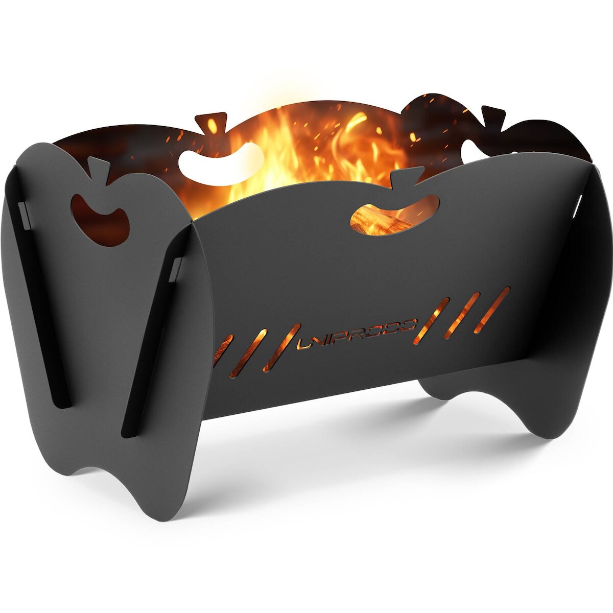 Uniprodo Feuerschale - 40 x 30 x 26 cm - zusammensteckbar Image