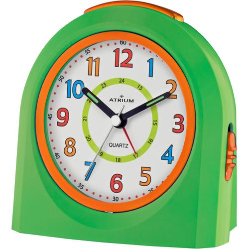 Kinderwecker ATRIUM ""A921-3"" Wecker grün Kinder ideal auch als Geschenk, Lernwecker