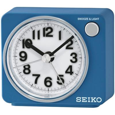 Quarzwecker SEIKO "QHE100L", blau, Wecker, Wecker, Reisewecker, Schlafzimmer, Schlummerfunktion, Beleuchtung