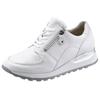 Keilsneaker WALDLÄUFER "HIROKO-SOFT", Damen, Gr. 7 (40,5), silber (weiß, silberfarben), Nubukleder, Nappaleder, Textil, sportlich, Schuhe Sneaker, Orthotritt Ausstattung, H-Weite, Freizeitschuh, Halbschuh, Schnürschuh, Topseller