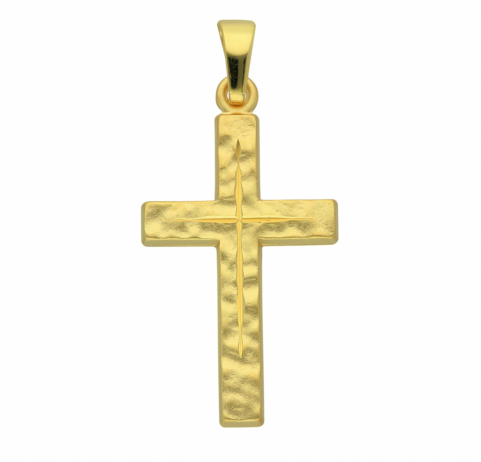 Kette mit Anhänger ADELIA´S "333 Gold Kreuz Anhänger", gold, Halsketten, Damen, Gelbgold 333, Schmuckset - Set mit Halskette Image