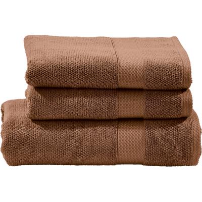 Handtuch Set DONE. "Deluxe", braun (cognac), 3 St., 1 Badetuch (70x140cm)-2 Handtücher (50x100cm), Zwirnfrottee, Zwirnfrottee, Obermaterial: 100% Baumwolle, Handtücher (Packung), Hotelqualität aus hochwertigem Zwirnfrottier Image