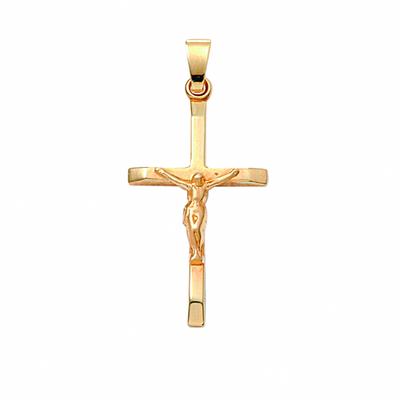 Kette mit Anhänger ADELIA´S "585 Gold Kreuz Anhänger Korpus", gold, Halsketten, Damen, Gelbgold 585, Schmuckset - Set mit Halskette Image