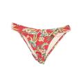Shade & Shore Swimsuit Bottoms: Red Floral Swimwear - Women's Size Large