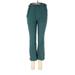 Sincerely Jules Casual Pants - High Rise Boot Cut Cropped: Teal Bottoms - Women's Size Medium