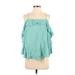 Intimately by Free People Sleeveless Blouse: Teal Tops - Women's Size Small