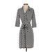 Laundry by Shelli Segal Casual Dress - Shirtdress: Black Polka Dots Dresses - Women's Size Small