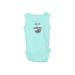 Carter's Short Sleeve Onesie: Teal Bottoms - Size 3 Month