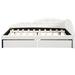 Home Decor Upholstered Tufted Daybed w/ Two Drawers & Cloud Shaped Guardrail Upholstered in White | 27.88 H x 79.08 W x 57.08 D in | Wayfair