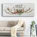 The Holiday Aisle® Rustic Cheer Premium Gallery Wrapped Canvas - Ready To Hang Canvas, in Black/Blue/Green | 20" H x 50" W x 1.5" D | Wayfair