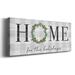The Holiday Aisle® Home For The Holidays Premium Gallery Wrapped Canvas - Ready To Hang Canvas, Solid Wood in White | 20" H x 50" W x 1.5" D | Wayfair