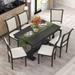 Darby Home Co Adeolu Rectangular 59.42" L x 35.41" W Dining Set Wood/Upholstered in Black | 30.02 H x 35.41 W x 59.42 D in | Wayfair