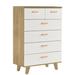 George Oliver Khylah 6 Drawer 31.5" W Chest Wood in Brown/White | 45.17 H x 31.5 W x 15.75 D in | Wayfair 5B5D0902773D414985B9AE74679BFC67