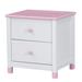 Latitude Run® Wooden Nightstand w/ Two Drawers Wood in Pink | 20.5 H x 20 W x 17 D in | Wayfair 0272DD4C92544B78B1610FB47E79CD3B