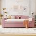 Wildon Home® Barse Daybed Upholstered, Linen in Pink | 35 H x 57.5 W x 87 D in | Wayfair BCEC1CE77233479991CD25019709DE30