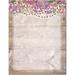 The Holiday Aisle® Rustic Stationery - 8.5 x 11-60 Letterhead Sheets - Flowers & Barn Letterhead (Purple Flowers) in Brown/Gray/Indigo | Wayfair