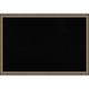 Amanti Art Parisian Silver Frame Wall Cork Small Framed Bulletin Board Wood/Cork in Black/Brown | 26 H x 38 W x 1 D in | Wayfair A14003979759