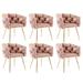 Everly Quinn Pegeen Metal Back Arm Chair Dining Chair Upholstered/Velvet/Metal in Pink | 29.5 H x 28.7 W x 22.6 D in | Wayfair