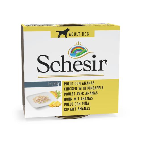 Lot Schesir 12 x 150 g pour chien - poulet, ananas
