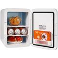 VEVOR Mini Kühlschrank 10 L / 12 Dosen, 2 in 1 Kleiner Kühlschrank Kühl- und Heizfunktion, Minibar Kühlschrank Getränkekühlschrank 9 V DC / 220 V AC Minikühlschrank für Büros und Schlafsäle, Weiß