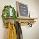 Solid Oak Coat Rack With Shelf | Oak Shaker Peg Rail | Handmade