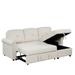 83" Convertible Sleeper Sectional Sofa w/ Pull Out Bed, Modern 3-Seater L-Shape Couch w/ Reversible Storage Chaise, Space Saving