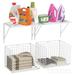 2 Pack Laundry Room Shelves Wall Mounted with Wire Baskets, Over the Washer and Dryer Shelf with Clothes Drying Rack, 8 Hooks