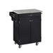 Cuisine Kitchen Cart, Black, Granite Top - 18.75"D x 32.5"W x 35.5"H